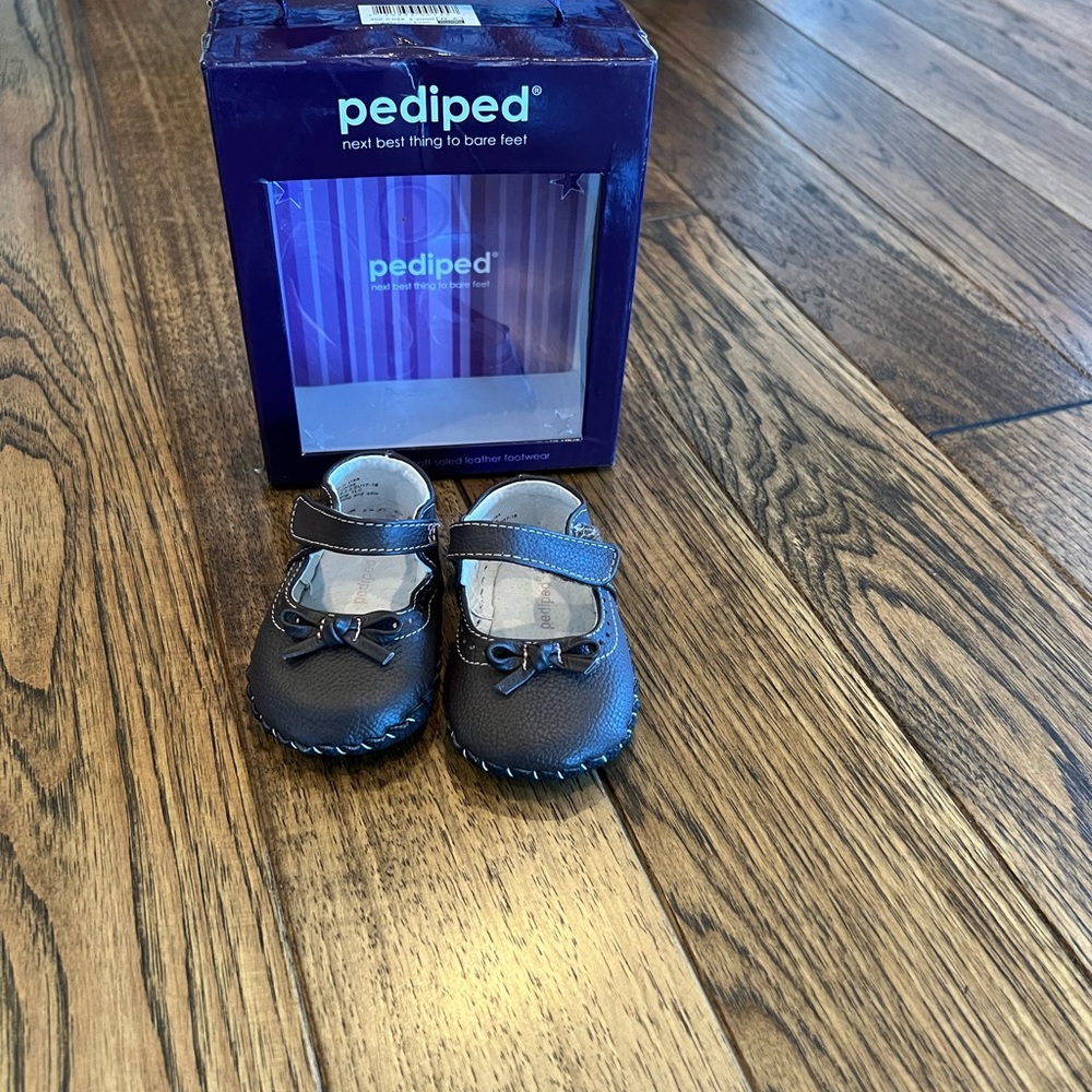 Pediped 0-6 Months Girls, Brown Soft Shoes